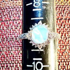 Fragrant Jewels Silver Ring with Clear Stone